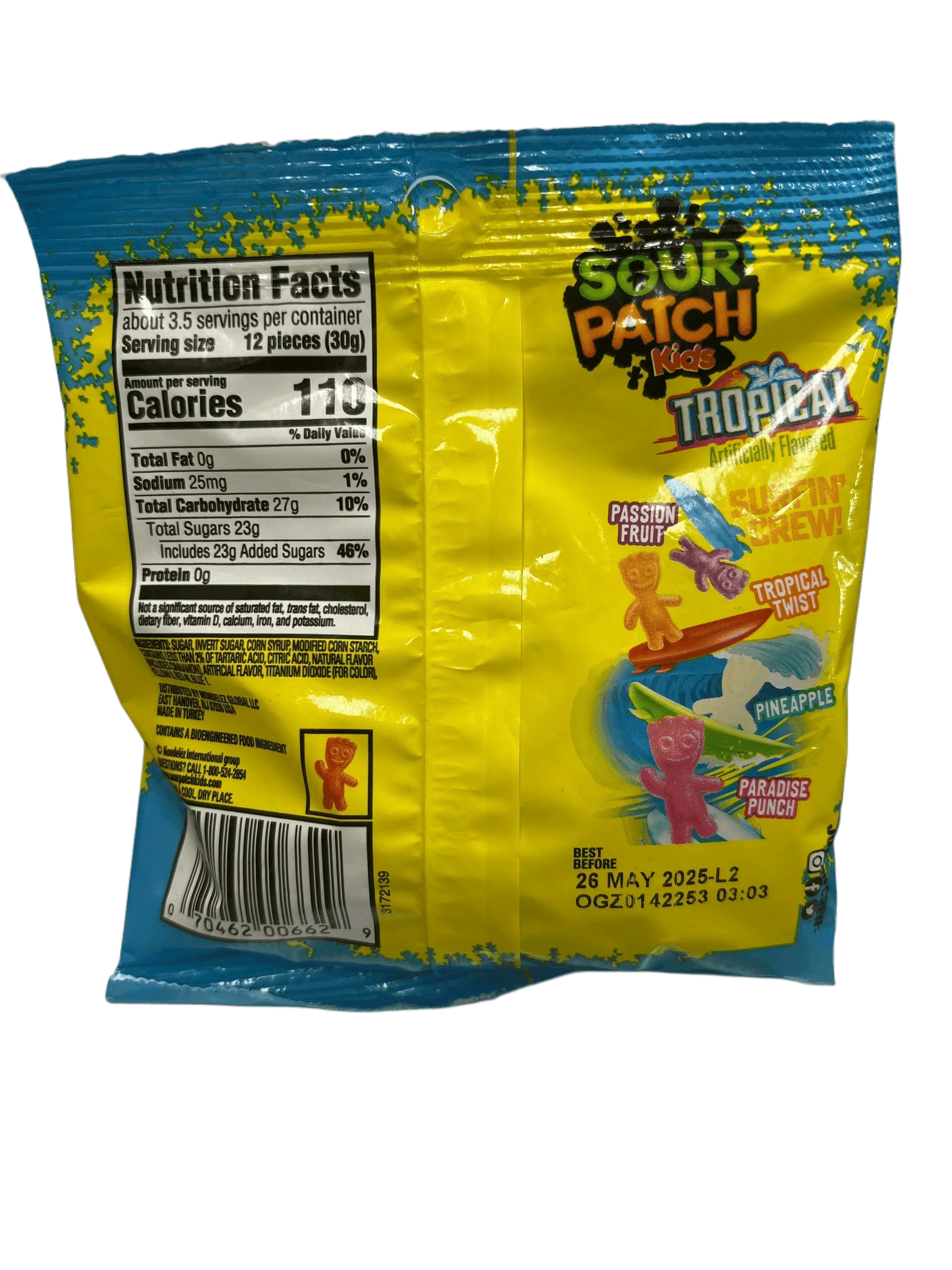 Sour Patch Tropical Candy Bag 3.6OZ - Canadian Edition - www.Shopthatapp.com