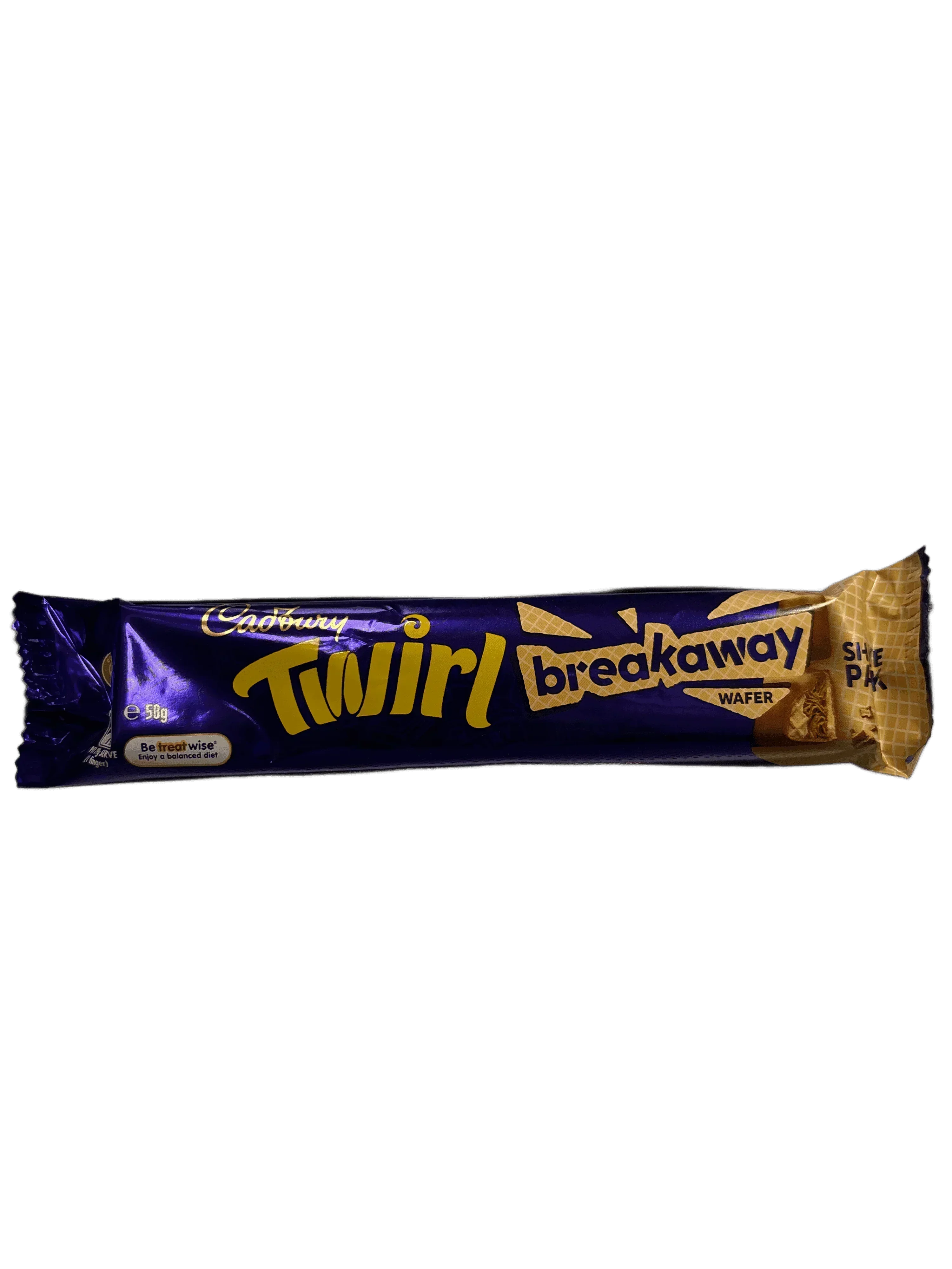 Cadbury Twirl Breakaway Wafer Share Pack 58G BB 06/25 - Australian Edition - www.Shopthatapp.com