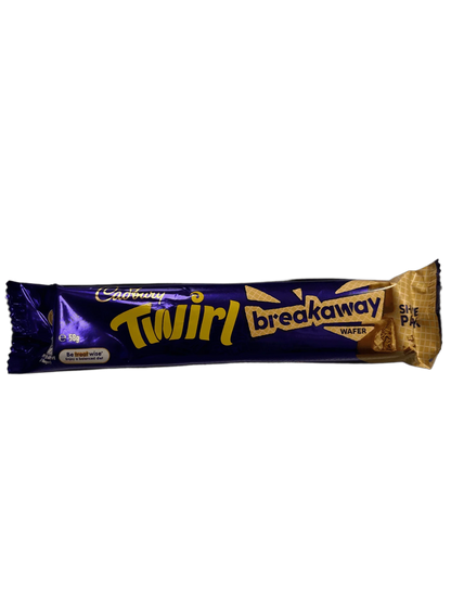 Cadbury Twirl Breakaway Wafer Share Pack 58G BB 06/25 - Australian Edition - www.Shopthatapp.com