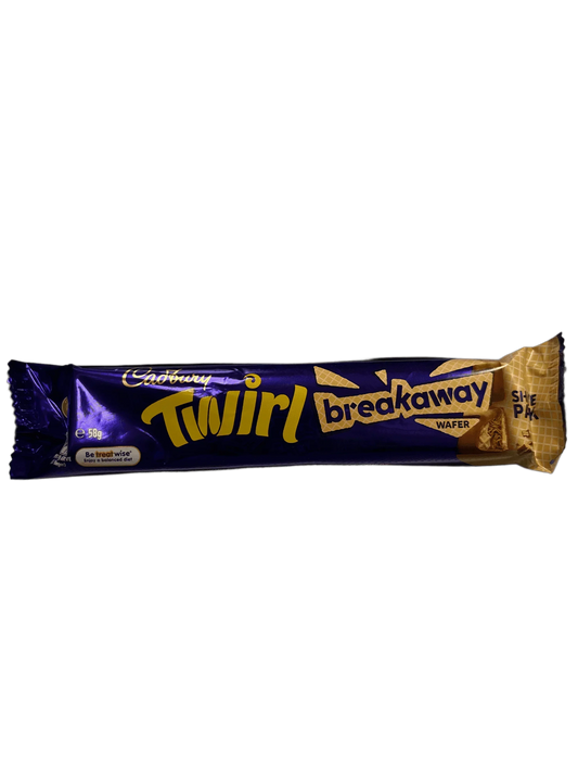 Cadbury Twirl Breakaway Wafer Share Pack 58G BB 06/25 - Australian Edition - www.Shopthatapp.com