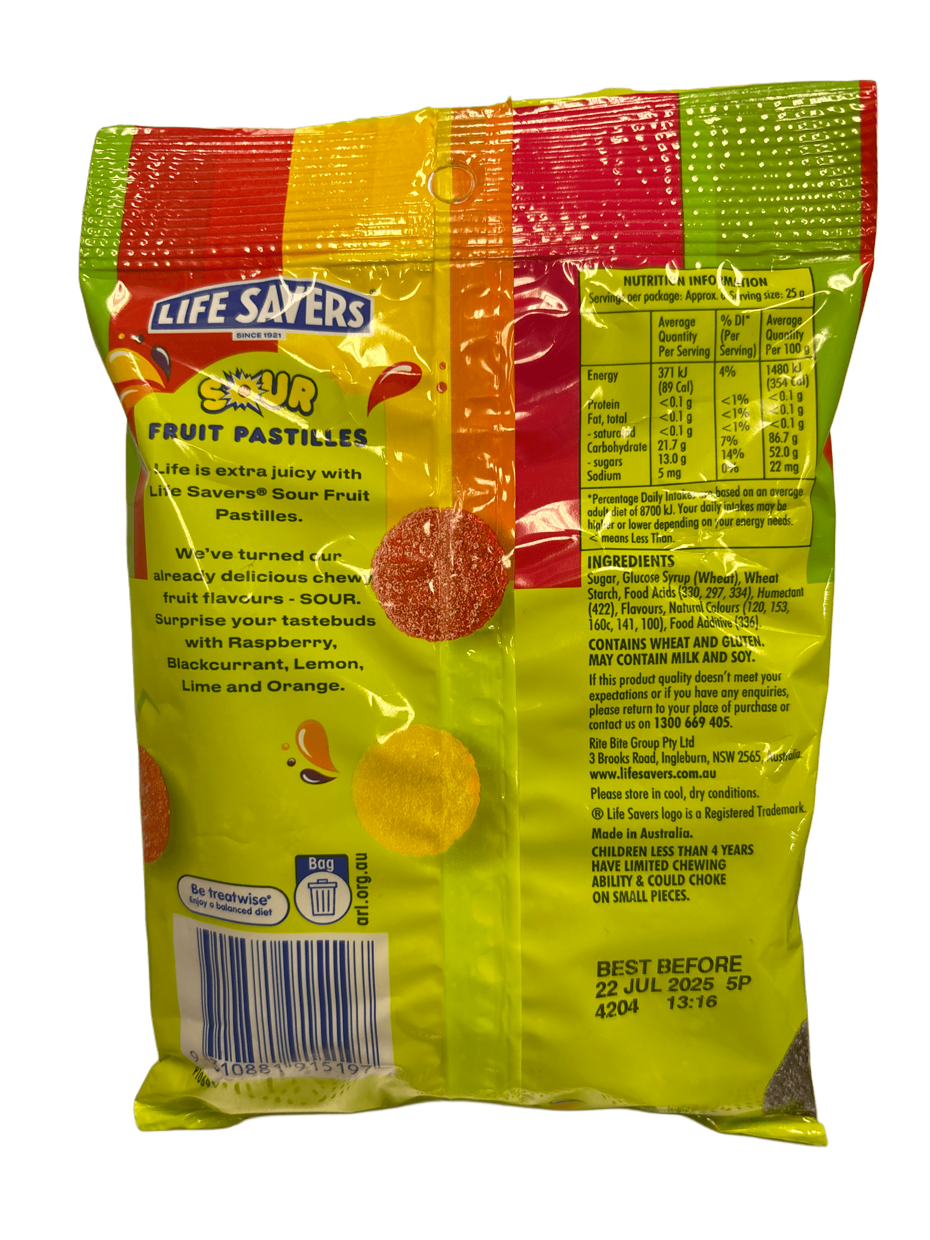 Life Savers Sour Fruit Pastilles Candy Bag 170G - Canadian Edition - www.Shopthatapp.com