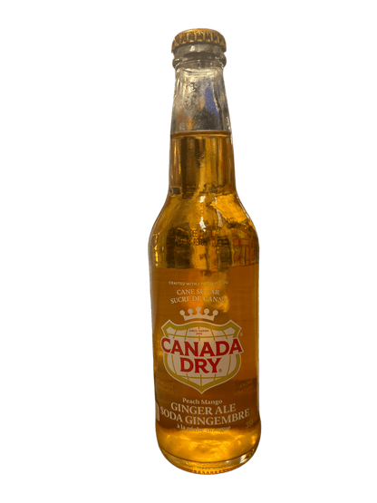 Canada Dry Cane Sugar Peach Mango Ginger Ale Soda Glass Bottle 355ML - www.Shopthatapp.com