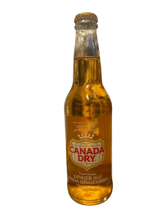 Canada Dry Cane Sugar Peach Mango Ginger Ale Soda Glass Bottle 355ML - www.Shopthatapp.com