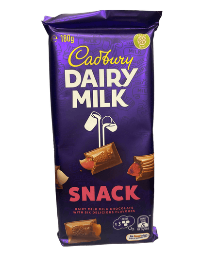 Cadbury Dairy Milk SNACK Chocolate Six Delicious Flavors 180G - www.Shopthatapp.com