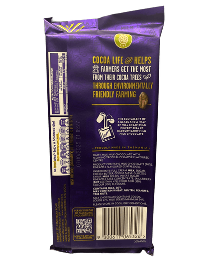Cadbury Dairy Milk Tropical Pineapple Chocolate Bar 180G - www.Shopthatapp.com