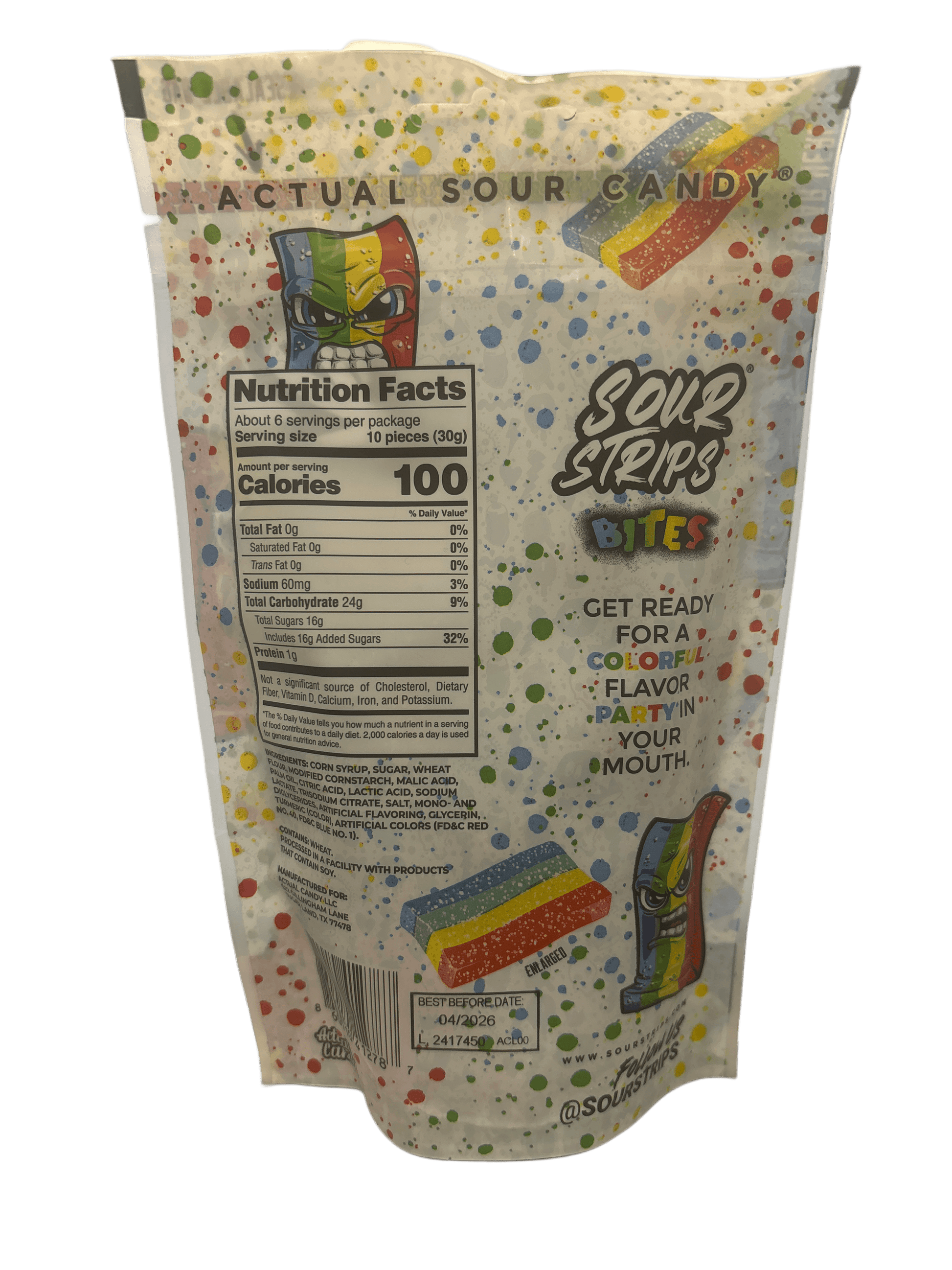 Sour Strips Bites Rainbow 6.35OZ - www.Shopthatapp.com