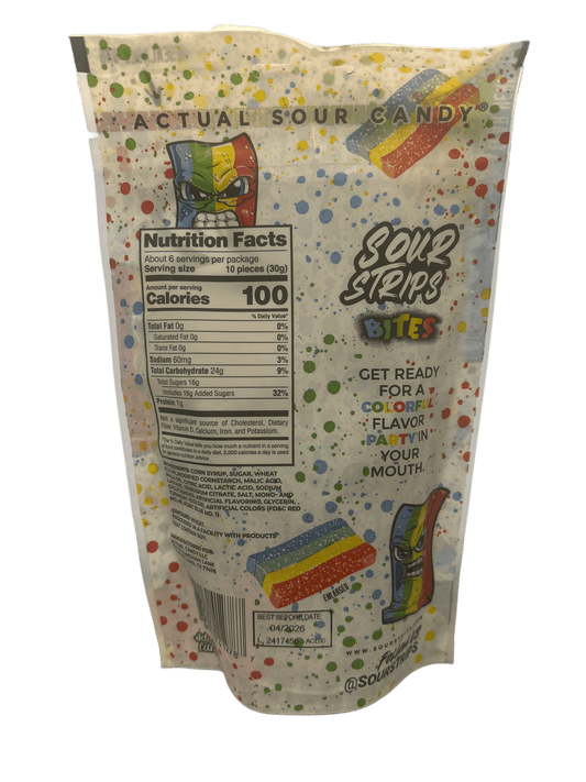 Sour Strips Bites Rainbow 6.35OZ - www.Shopthatapp.com