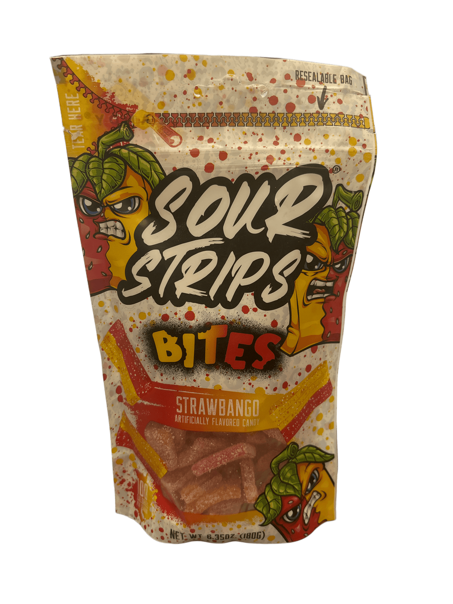 Sour Strips Bites Strawbango 6.35OZ - www.Shopthatapp.com
