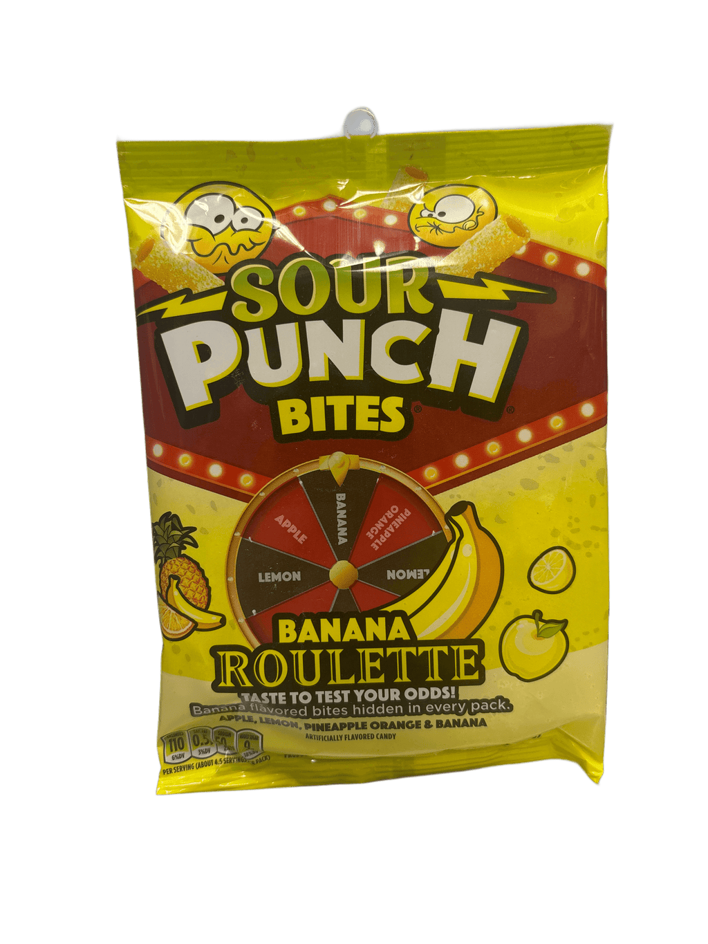 Sour Punch Bites Banana Roulette Candy Bag 5OZ - U.S Edition - www.Shopthatapp.com
