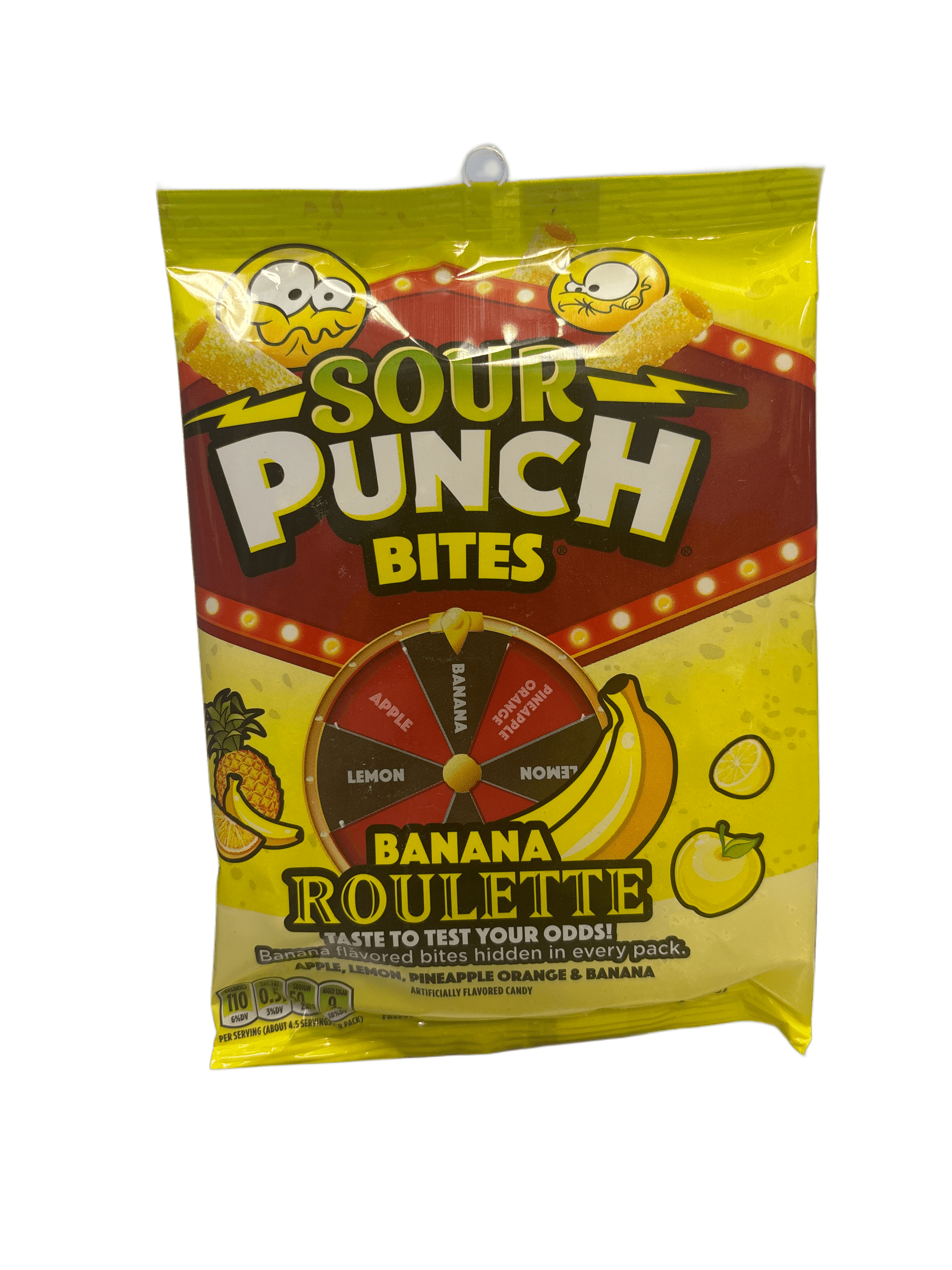 Sour Punch Bites Banana Roulette Candy Bag 5OZ - U.S Edition - www.Shopthatapp.com