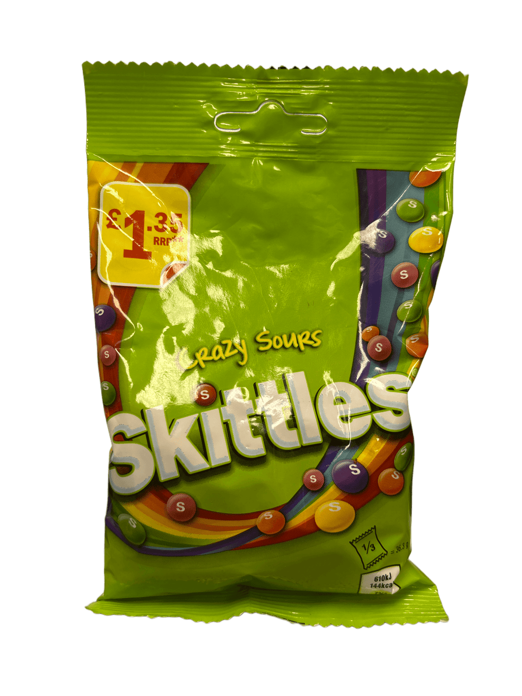 Skittles Crazy Sours Candy Bag 109G - U.K Edition - www.Shopthatapp.com