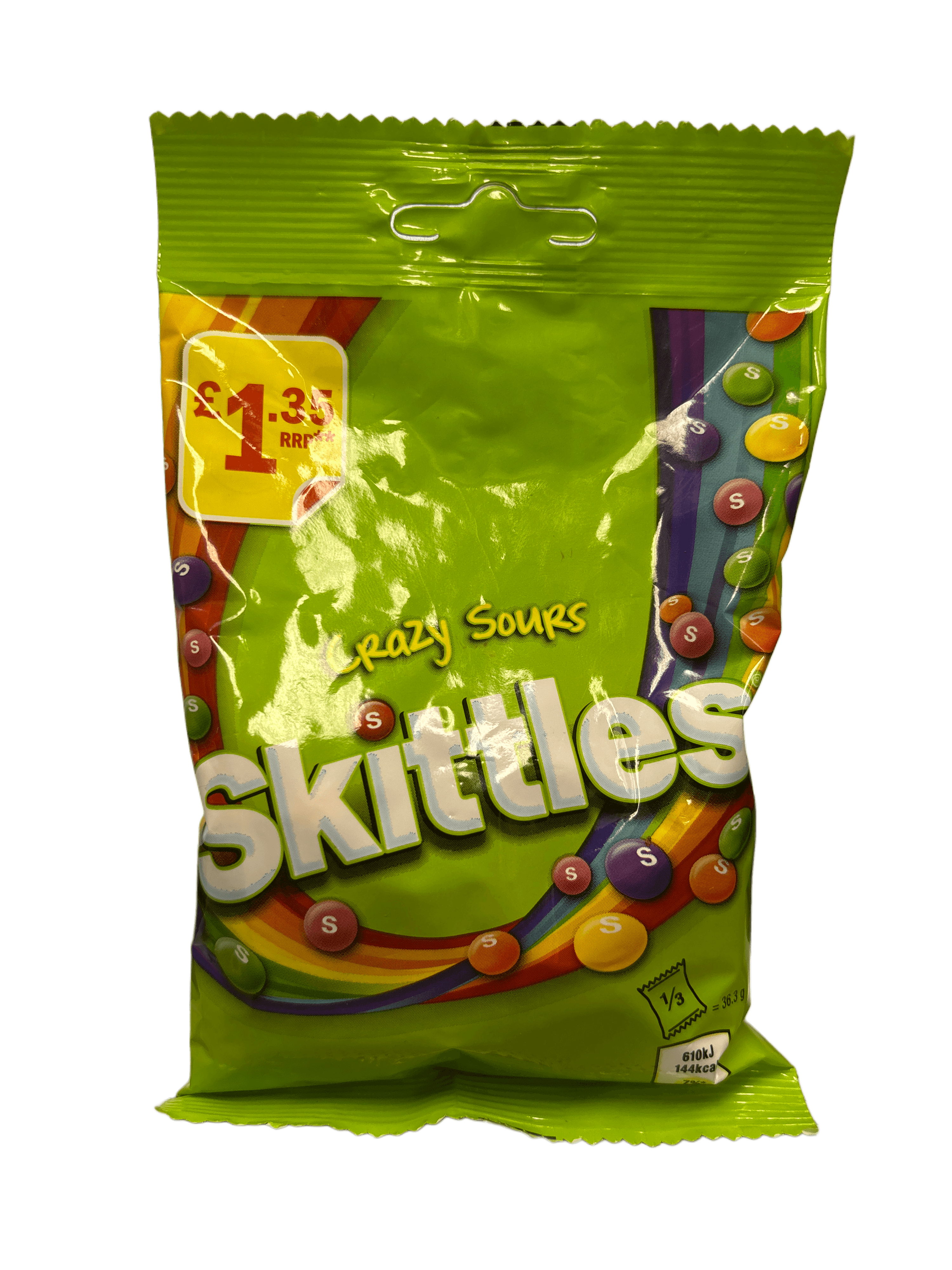 Skittles Crazy Sours Candy Bag 109G - U.K Edition - www.Shopthatapp.com