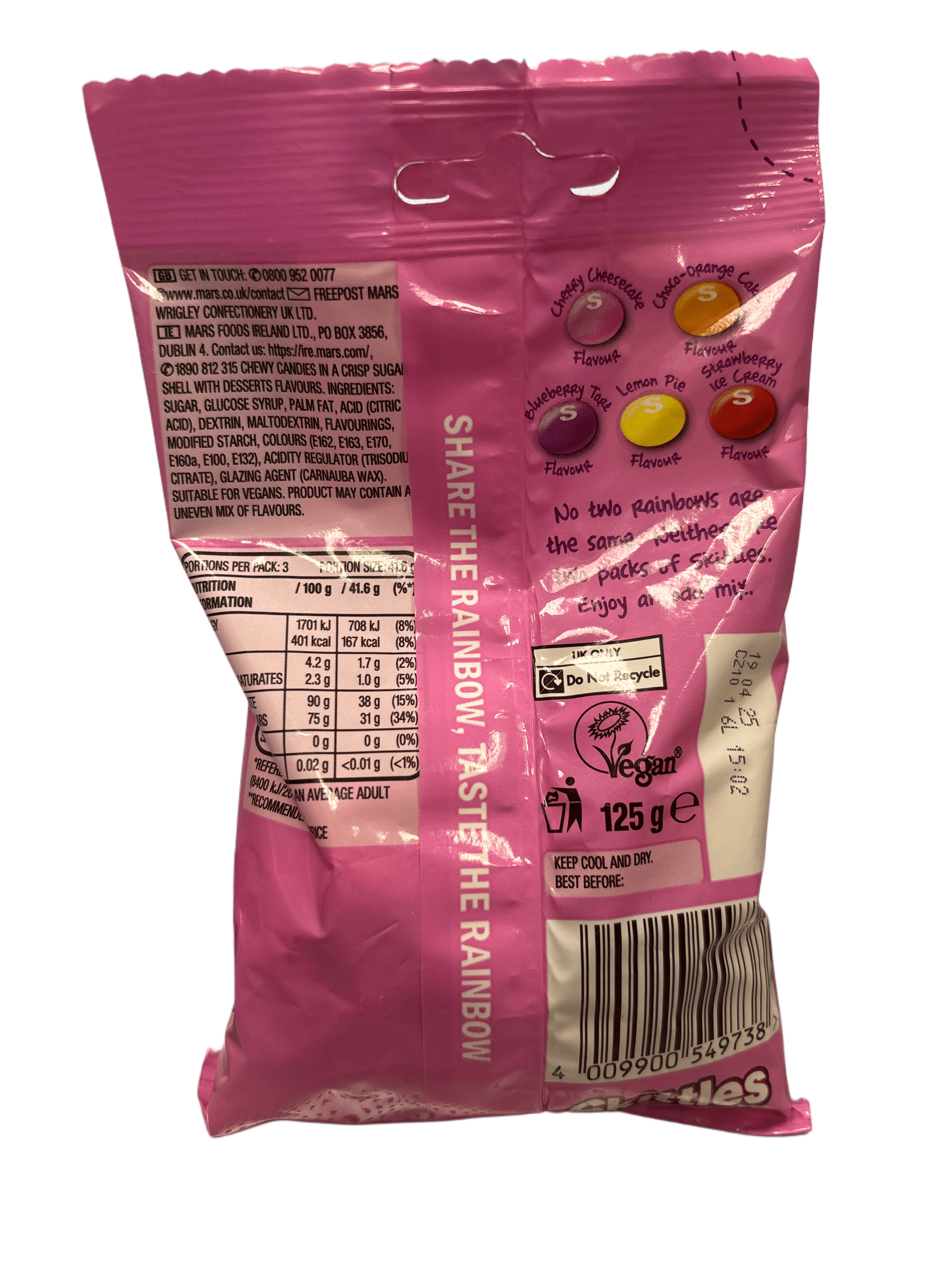 Skittles Desserts Candy Bag 125G - U.K Edition - www.Shopthatapp.com