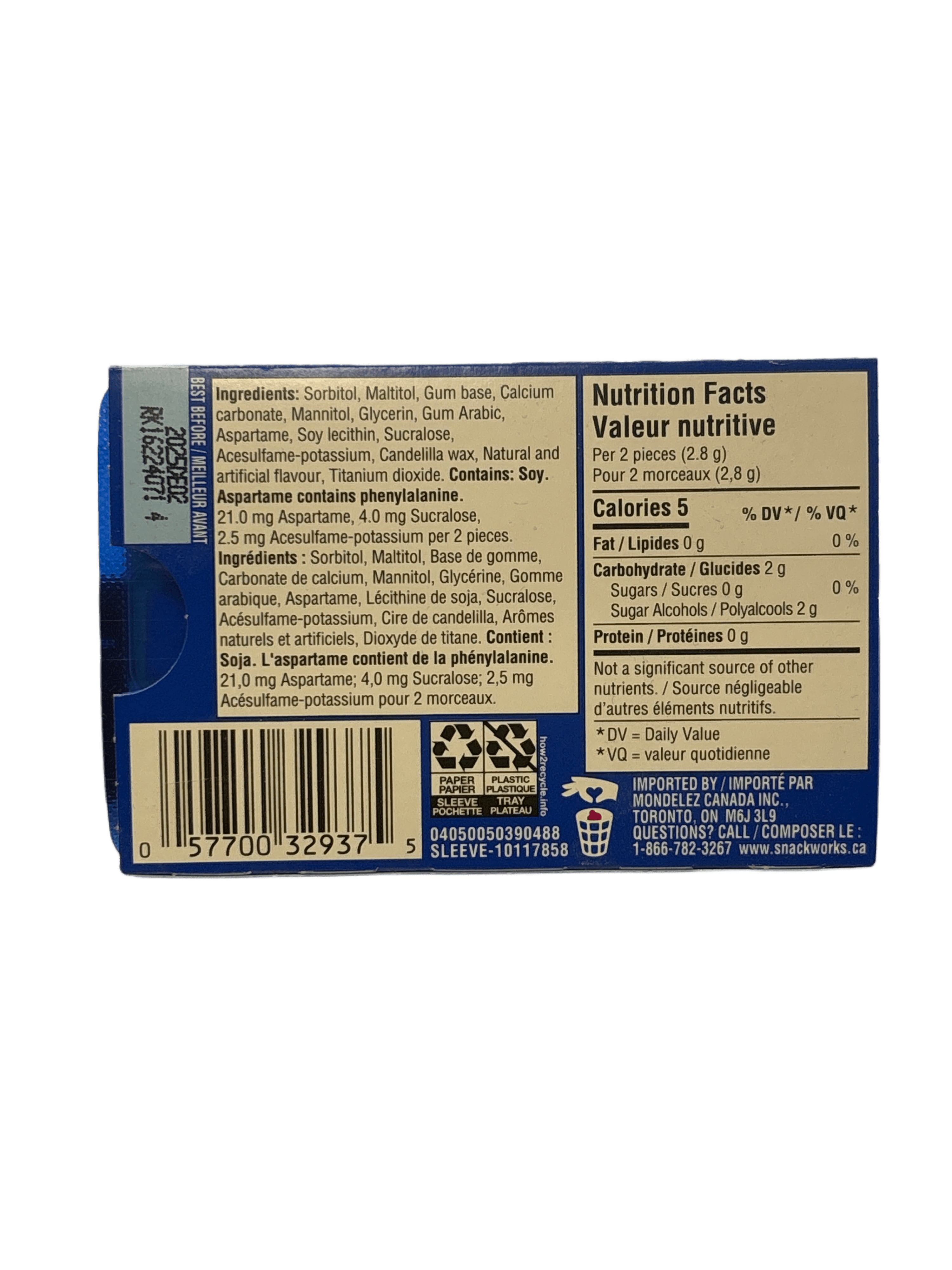 Dentyne Ice Peppermint Gum 12 Pieces - Canadian Edition - www.Shopthatapp.com