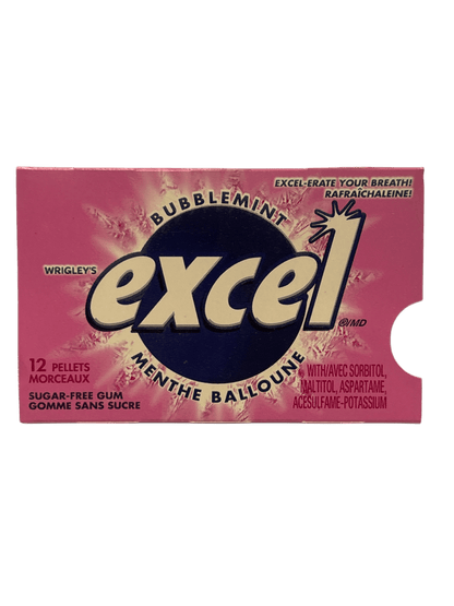 Excel Bubblemint Gum 12 Pieces - Canadian Edition - www.Shopthatapp.com