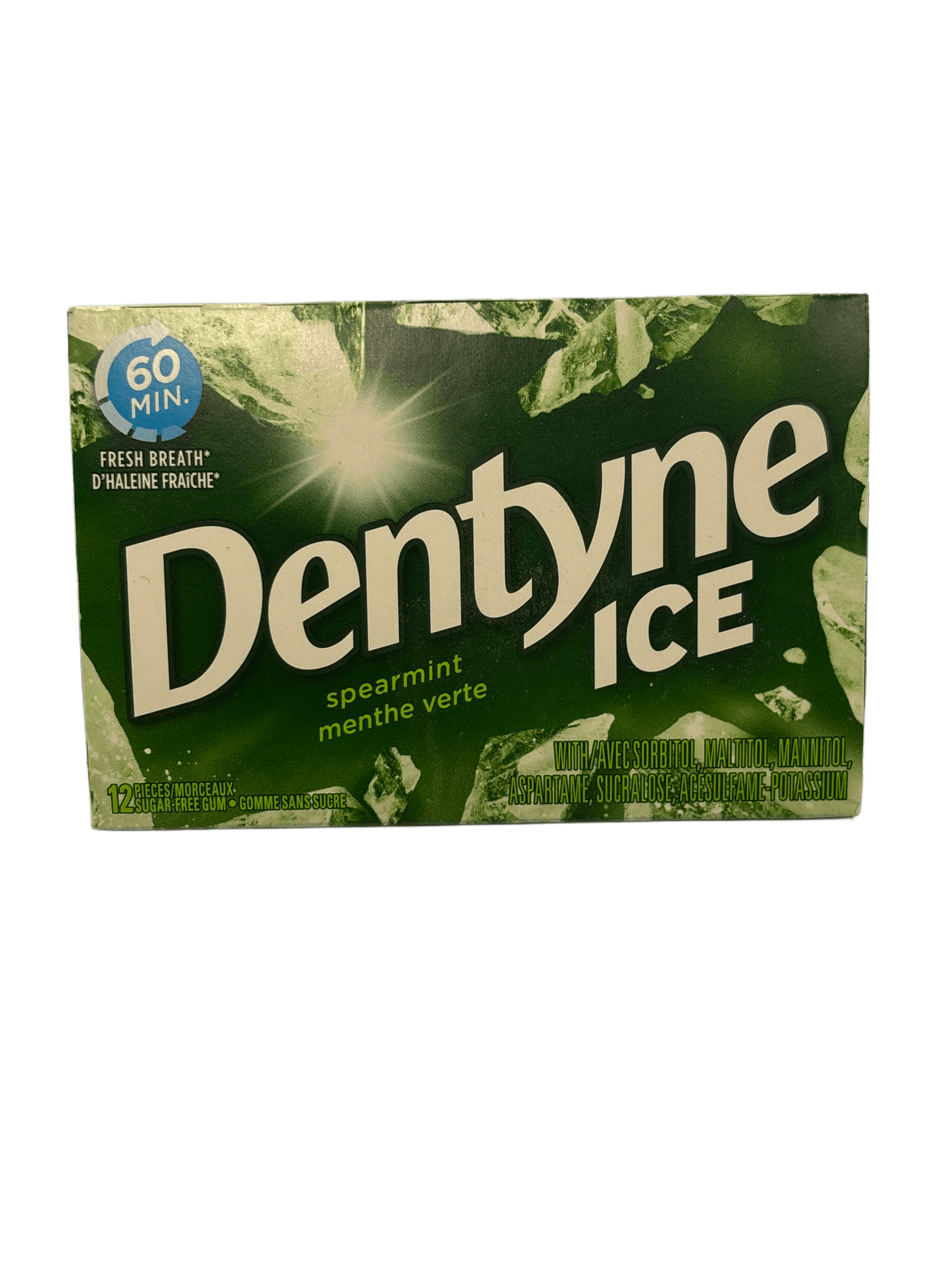 Dentyne Ice Spearmint Gum 12 Pieces - Canadian Edition - www.Shopthatapp.com