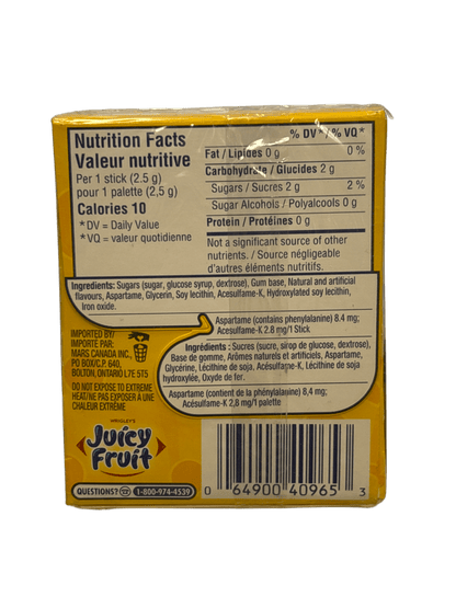 Wrigley's Juicy Fruit The Original 15 Sticks Canadian Edition - www.Shopthatapp.com