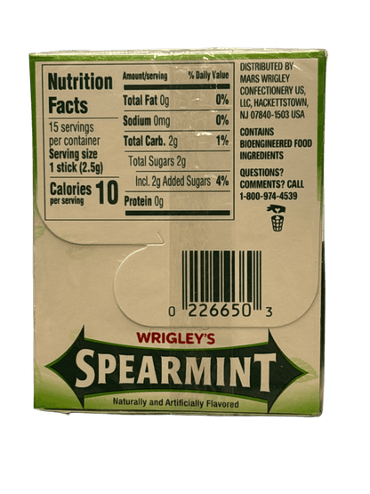 Wrigley's Spearmint Gum 15 Sticks - www.Shopthatapp.com