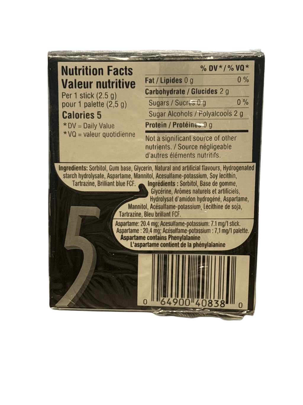 5 Gum Spearmint 15 Sticks - Canadian Edition - www.Shopthatapp.com