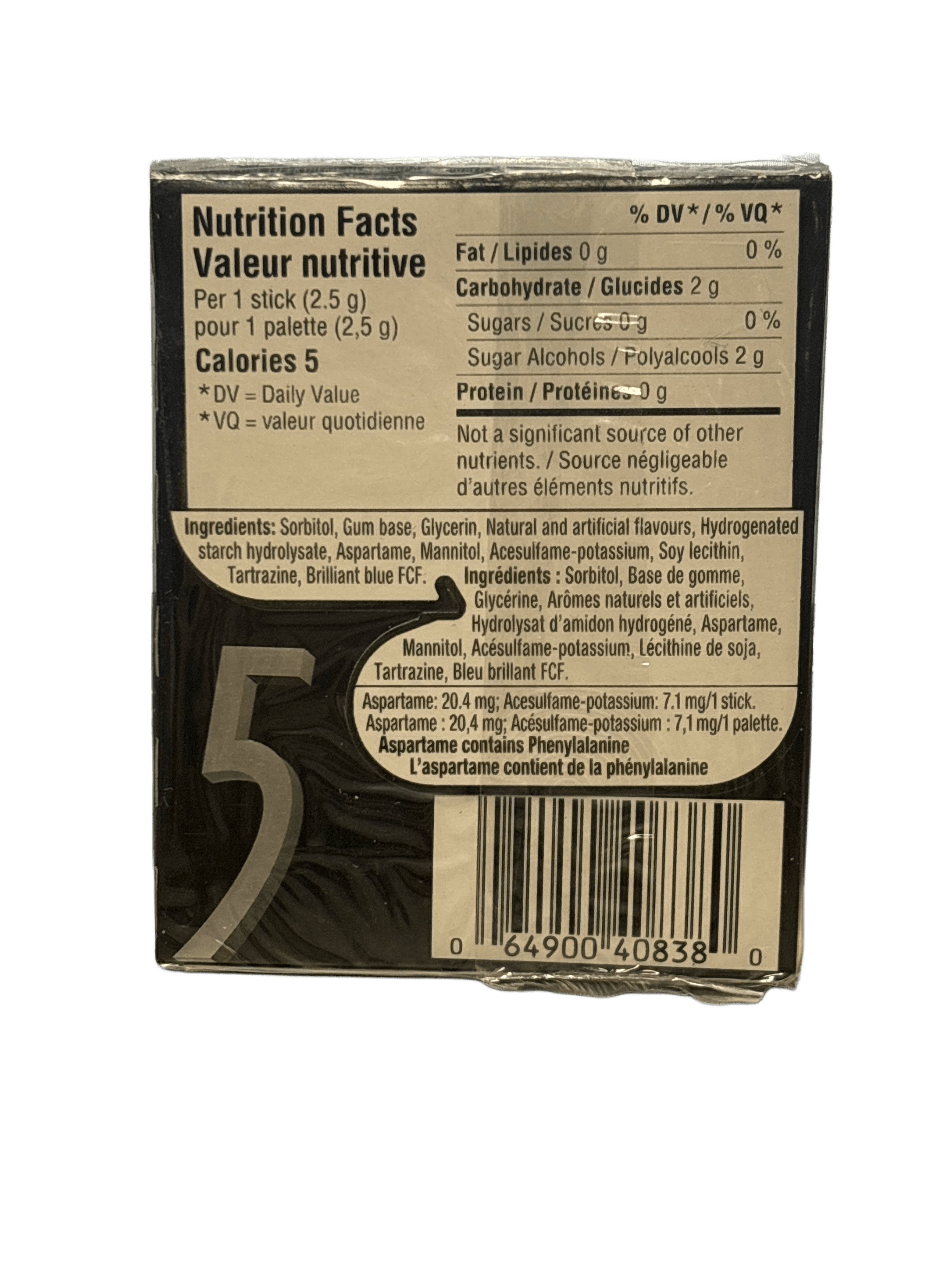 5 Gum Spearmint 15 Sticks - Canadian Edition - www.Shopthatapp.com