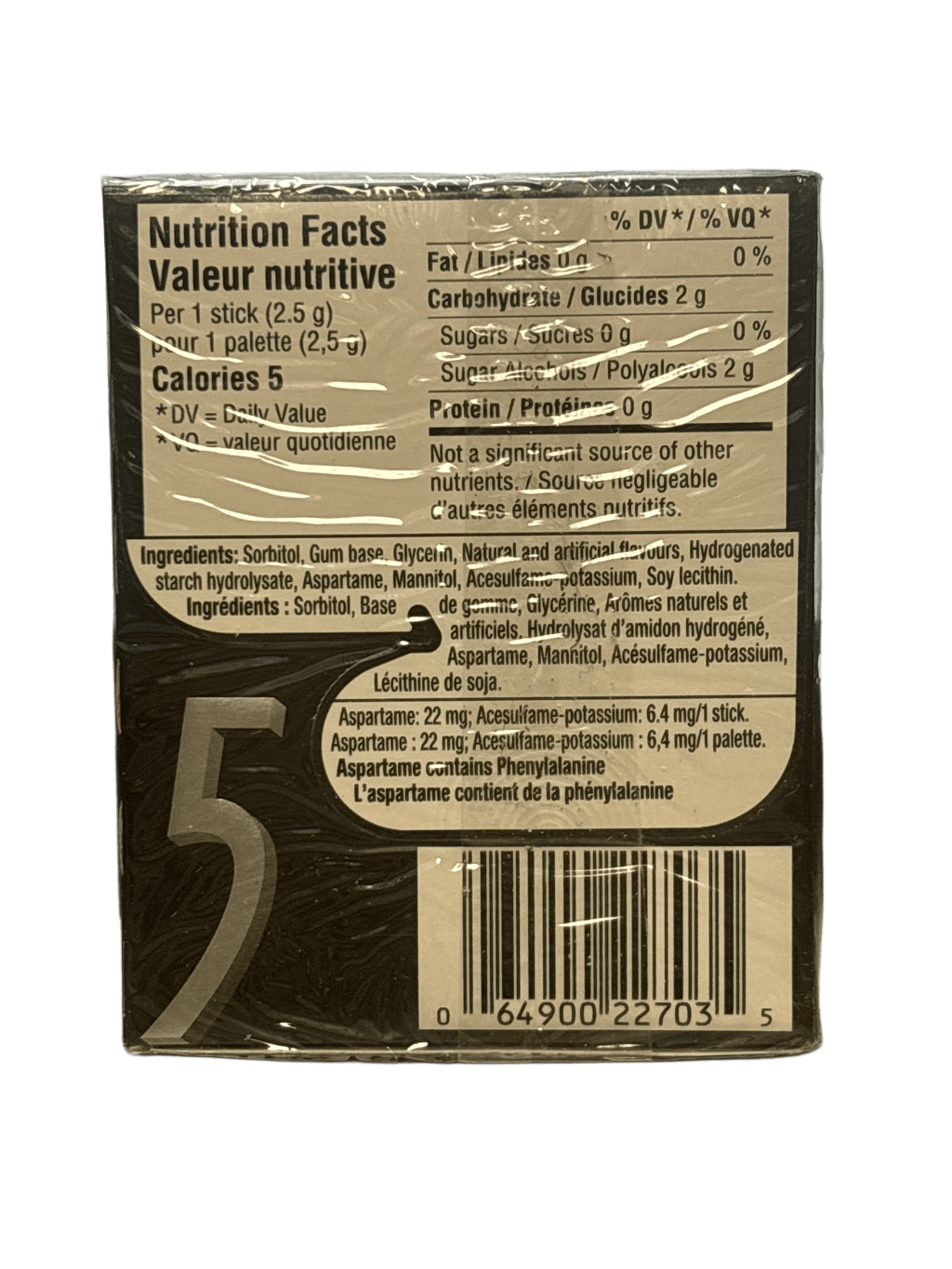 5 Gum Wintermint 15 Pieces - Canadian Edition - www.Shopthatapp.com