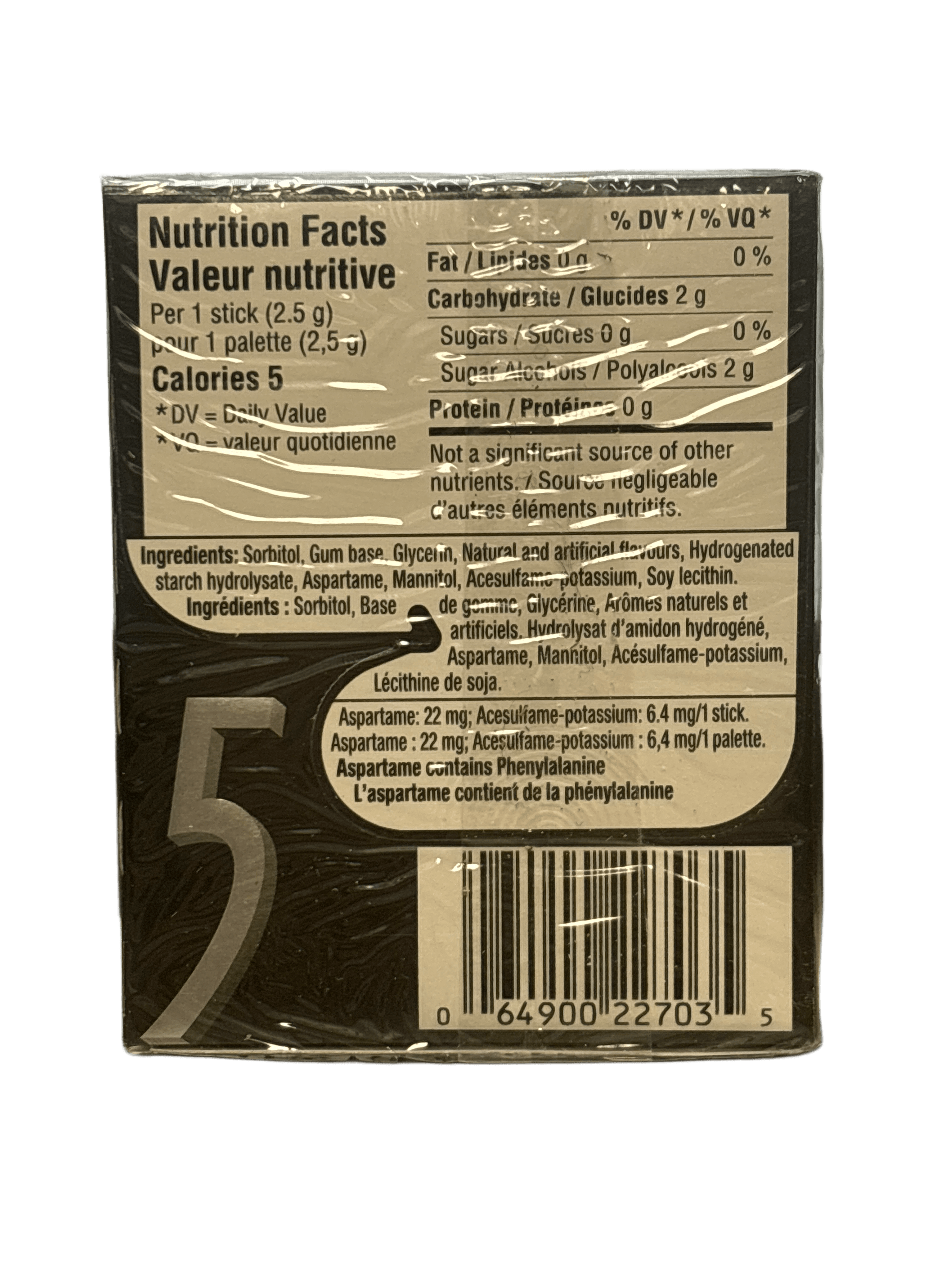 5 Gum Wintermint 15 Pieces - Canadian Edition - www.Shopthatapp.com