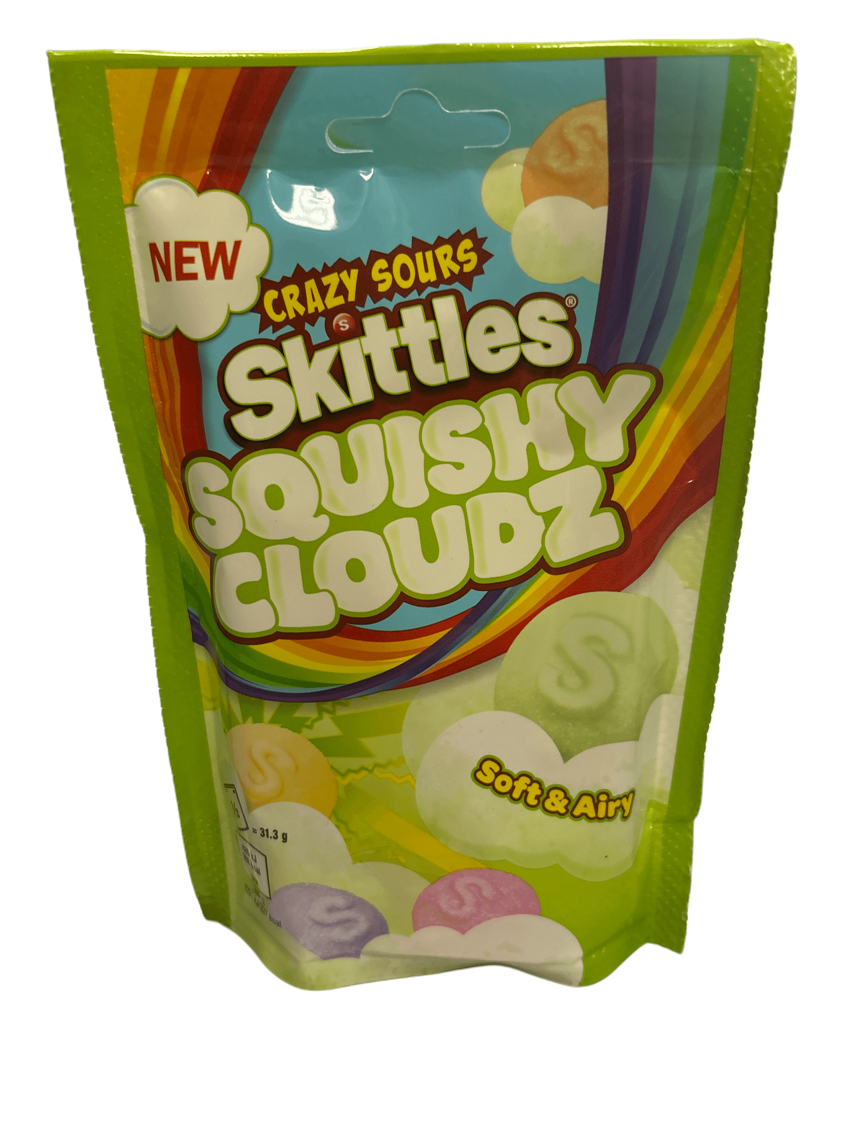 Skittles Crazy Sours Squishy Cloudz Candy Bag 94G - U.K Edition - www.Shopthatapp.com