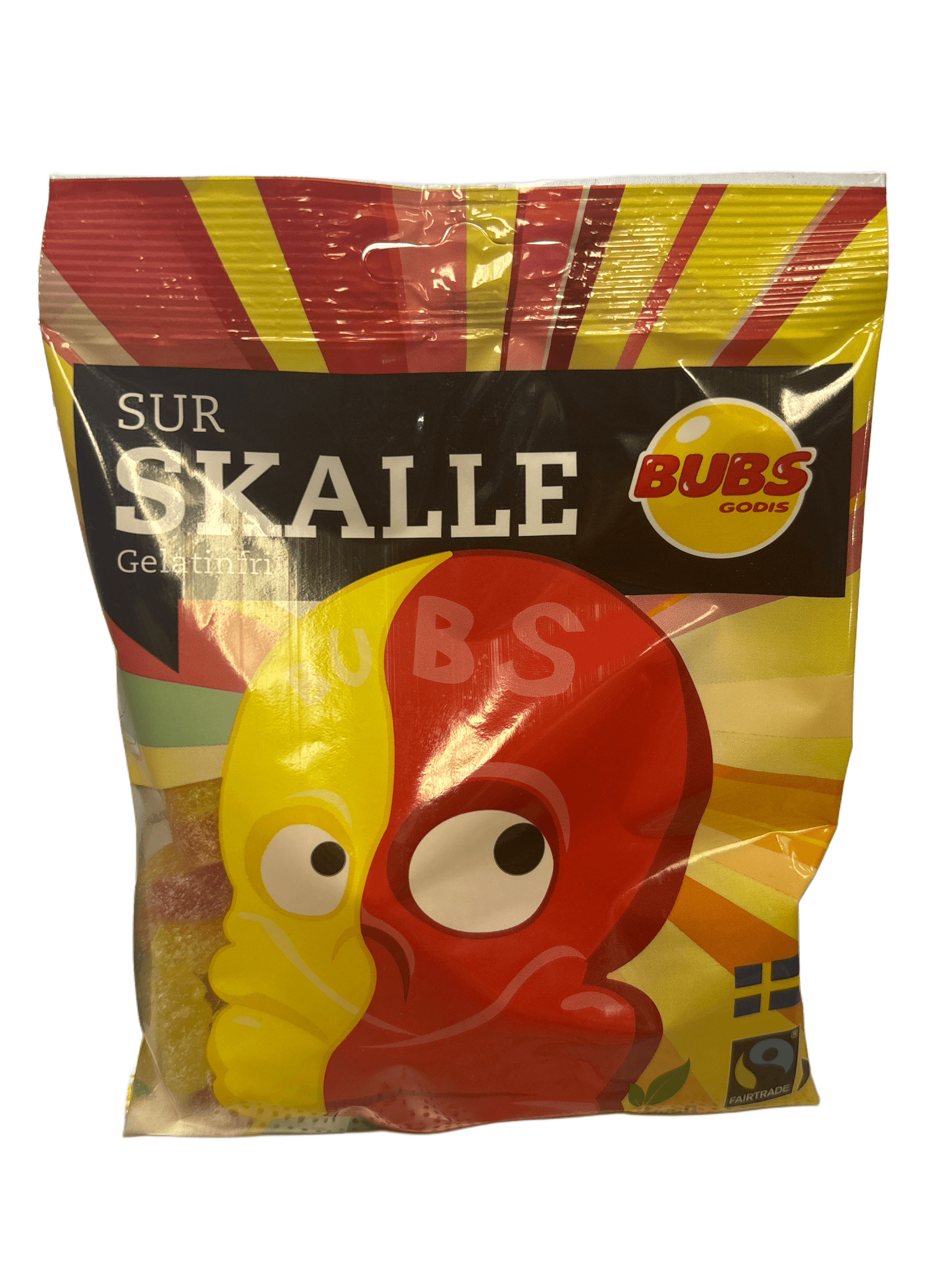 BUBS Godis Sur SKALLE Candy Bag 90G - Swedish Edition - www.Shopthatapp.com