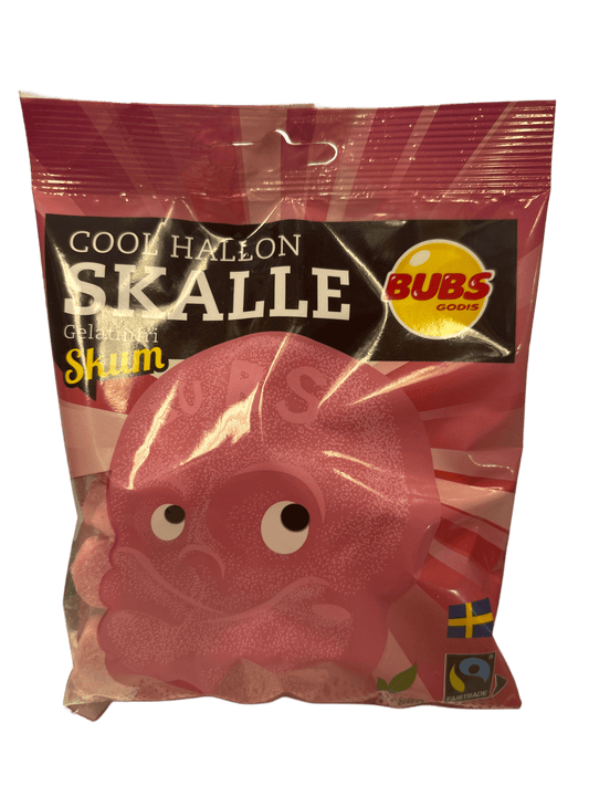 BUBS Godis Cool Hallon SKALLE Skum Candy Bag 90G - Swedish Edition - www.Shopthatapp.com