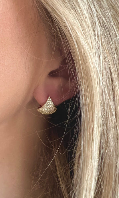 Cubic Zirconia Curved Hoops