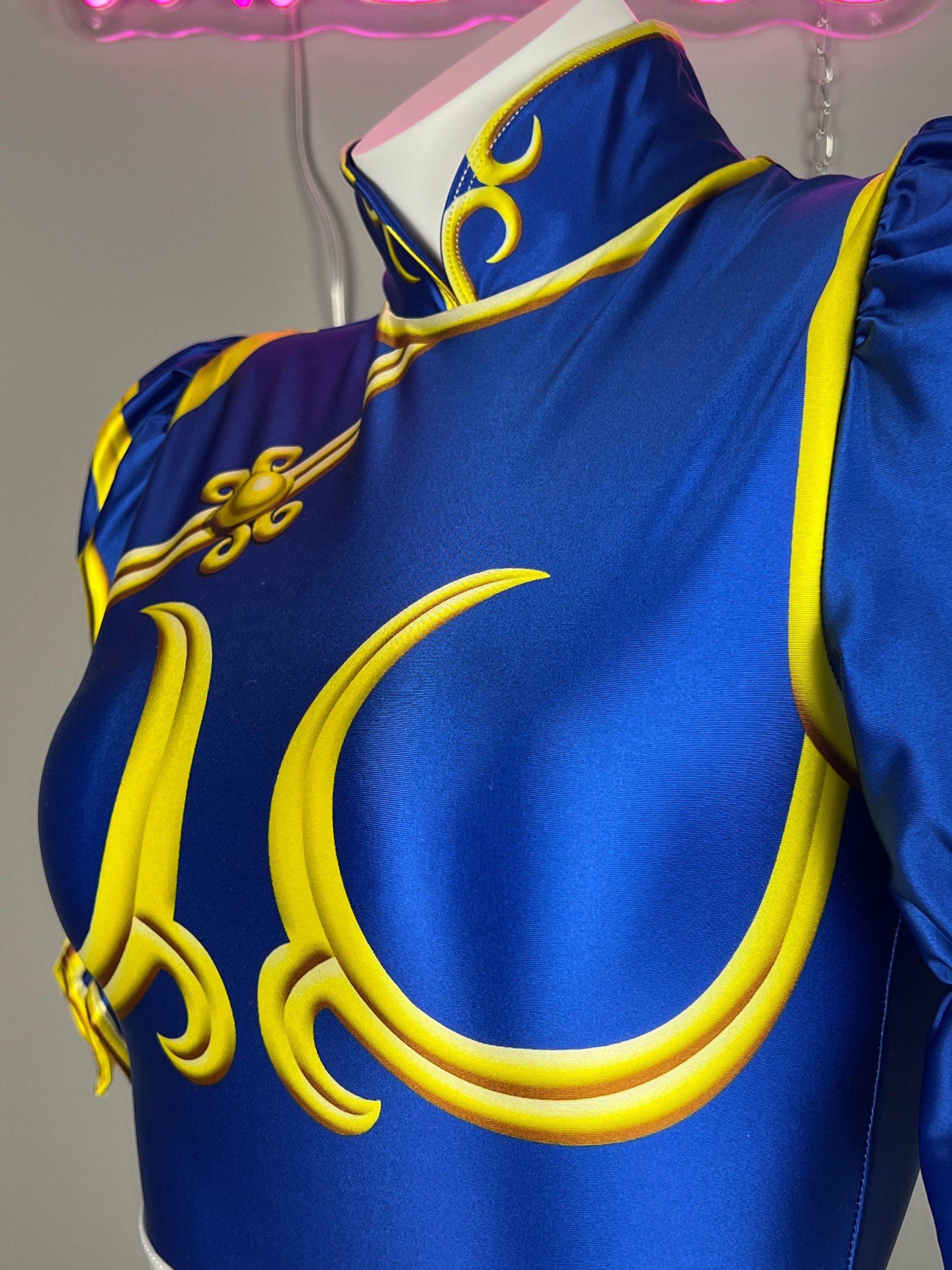 Super Hero Chun Li Spandex Cosplay Open Crotch Halloween Costume Bodysuit Sexy Lingerie - www.Shopthatapp.com