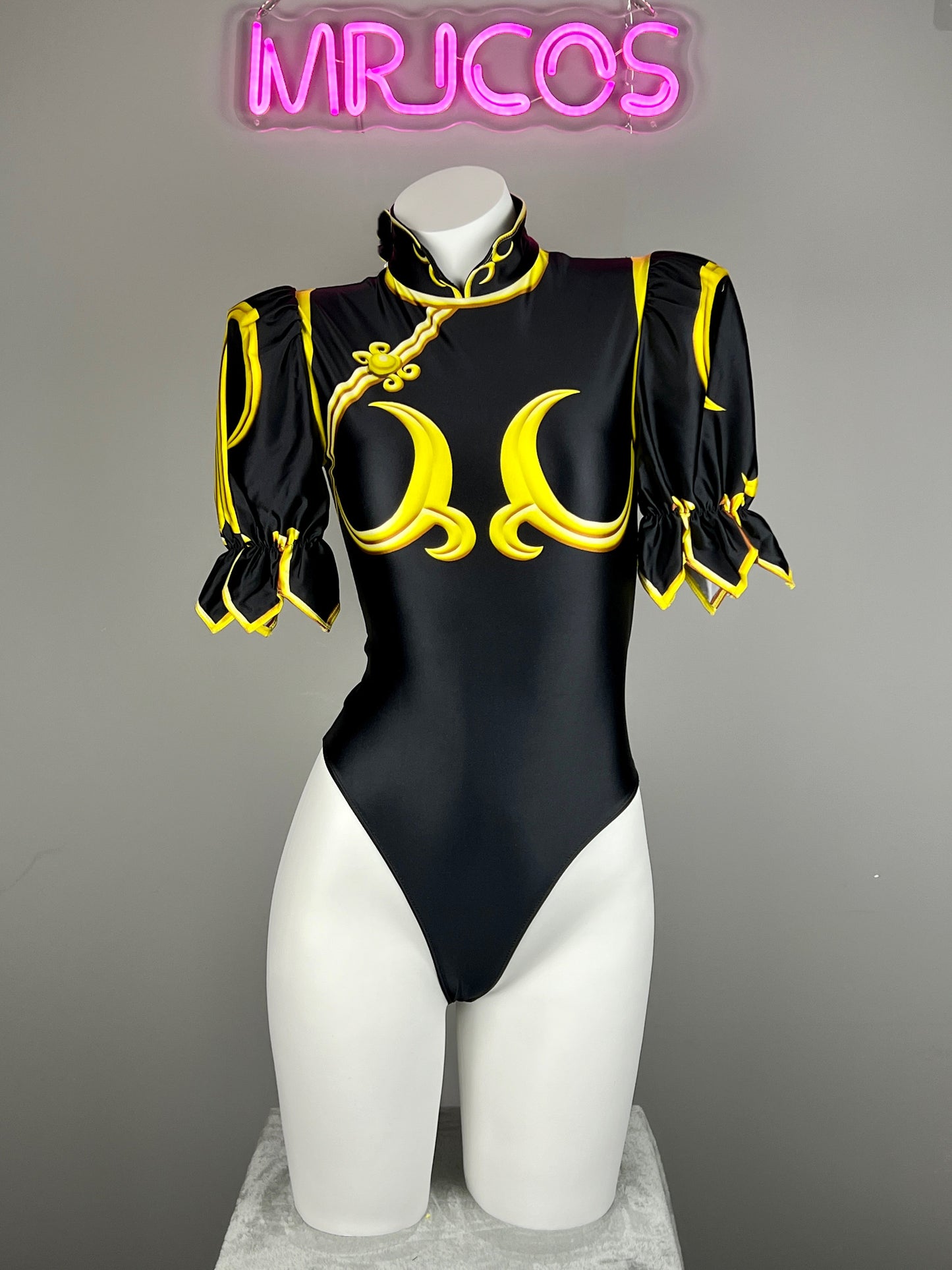 Super Hero Chun Li Spandex Cosplay Open Crotch Halloween Costume Bodysuit Sexy Lingerie - www.Shopthatapp.com