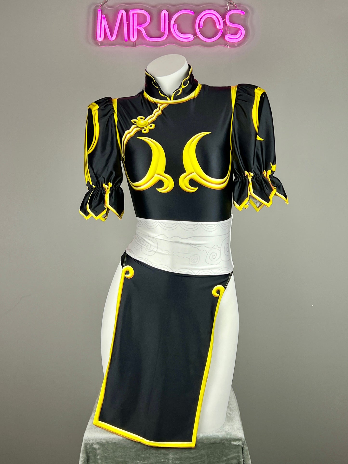 Super Hero Chun Li Spandex Cosplay Open Crotch Halloween Costume Bodysuit Sexy Lingerie - www.Shopthatapp.com