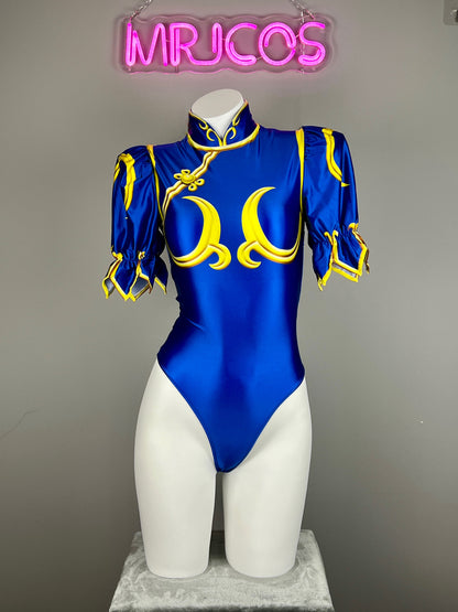 Super Hero Chun Li Spandex Cosplay Open Crotch Halloween Costume Bodysuit Sexy Lingerie - www.Shopthatapp.com