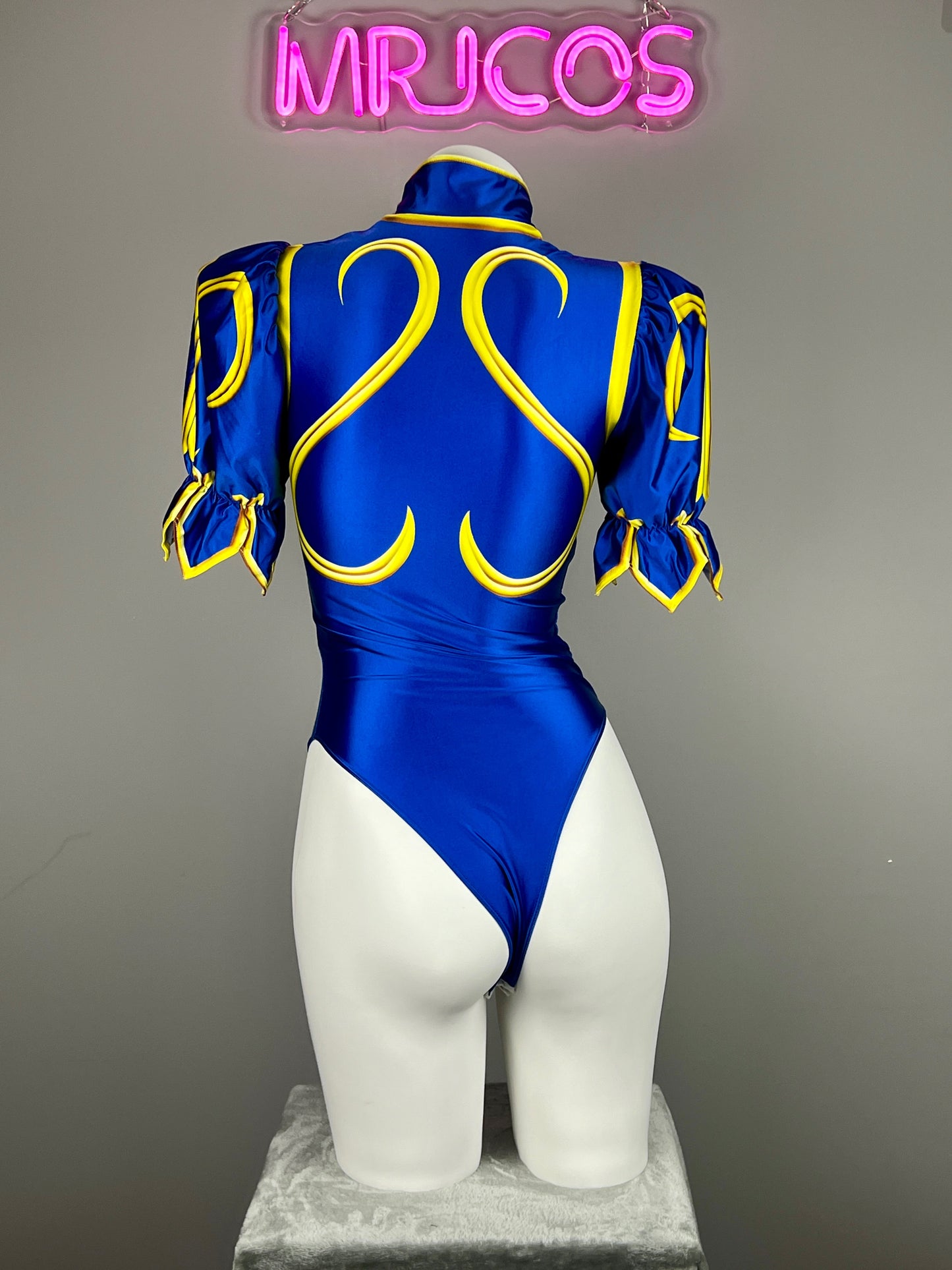 Super Hero Chun Li Spandex Cosplay Open Crotch Halloween Costume Bodysuit Sexy Lingerie - www.Shopthatapp.com