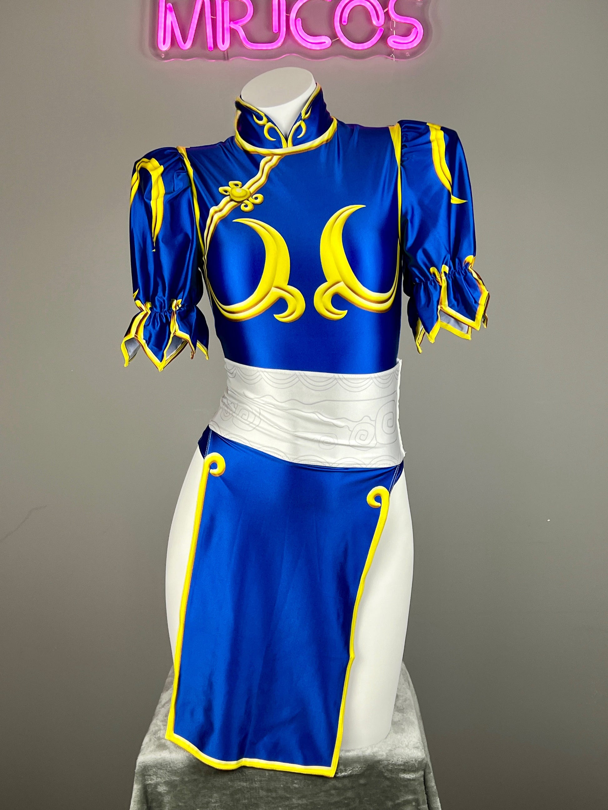 Super Hero Chun Li Spandex Cosplay Open Crotch Halloween Costume Bodysuit Sexy Lingerie - www.Shopthatapp.com