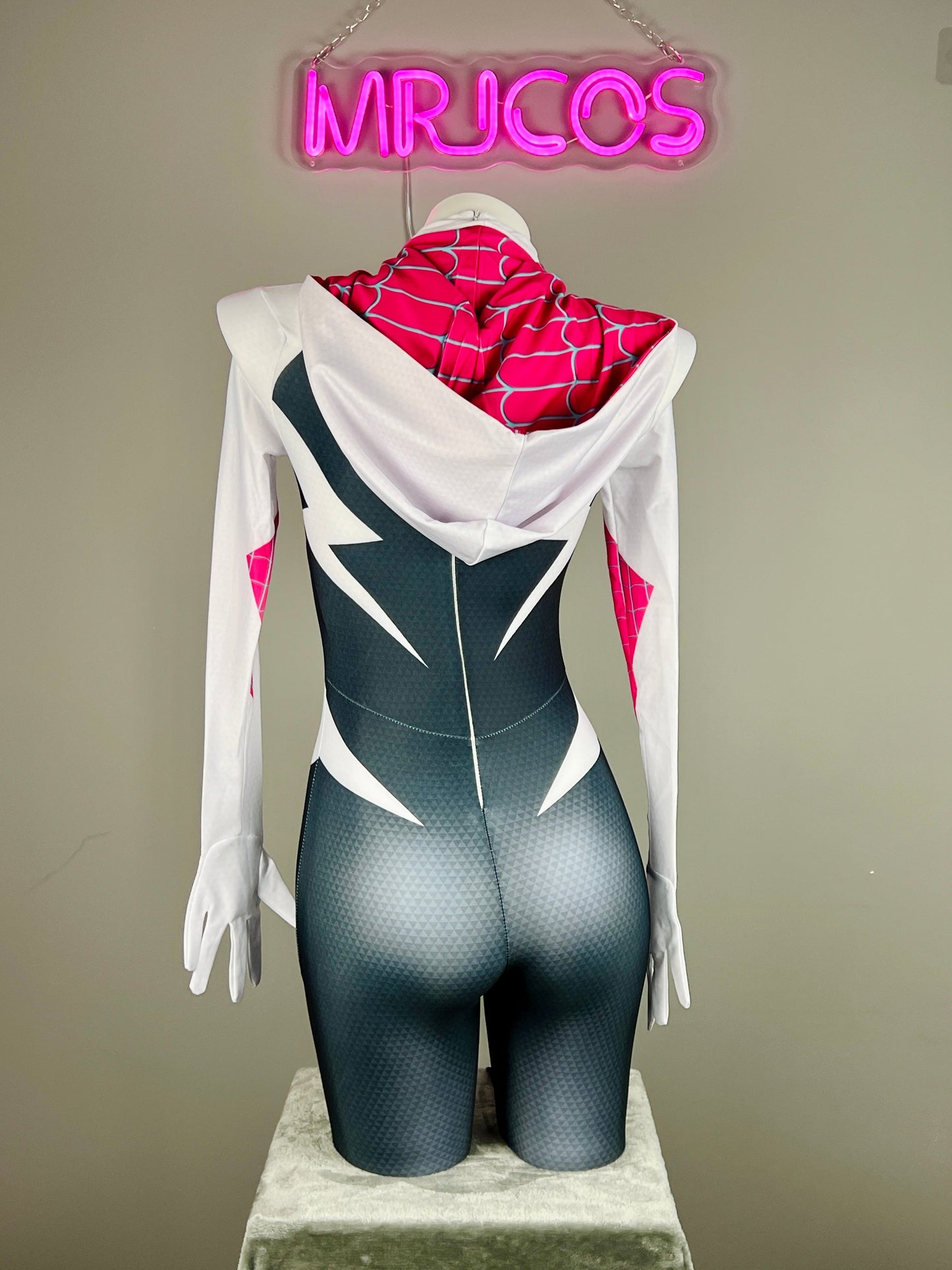 Super Hero Spider Gwen Cosplay Full Bodysuit Halloween Costume Zentai - www.Shopthatapp.com