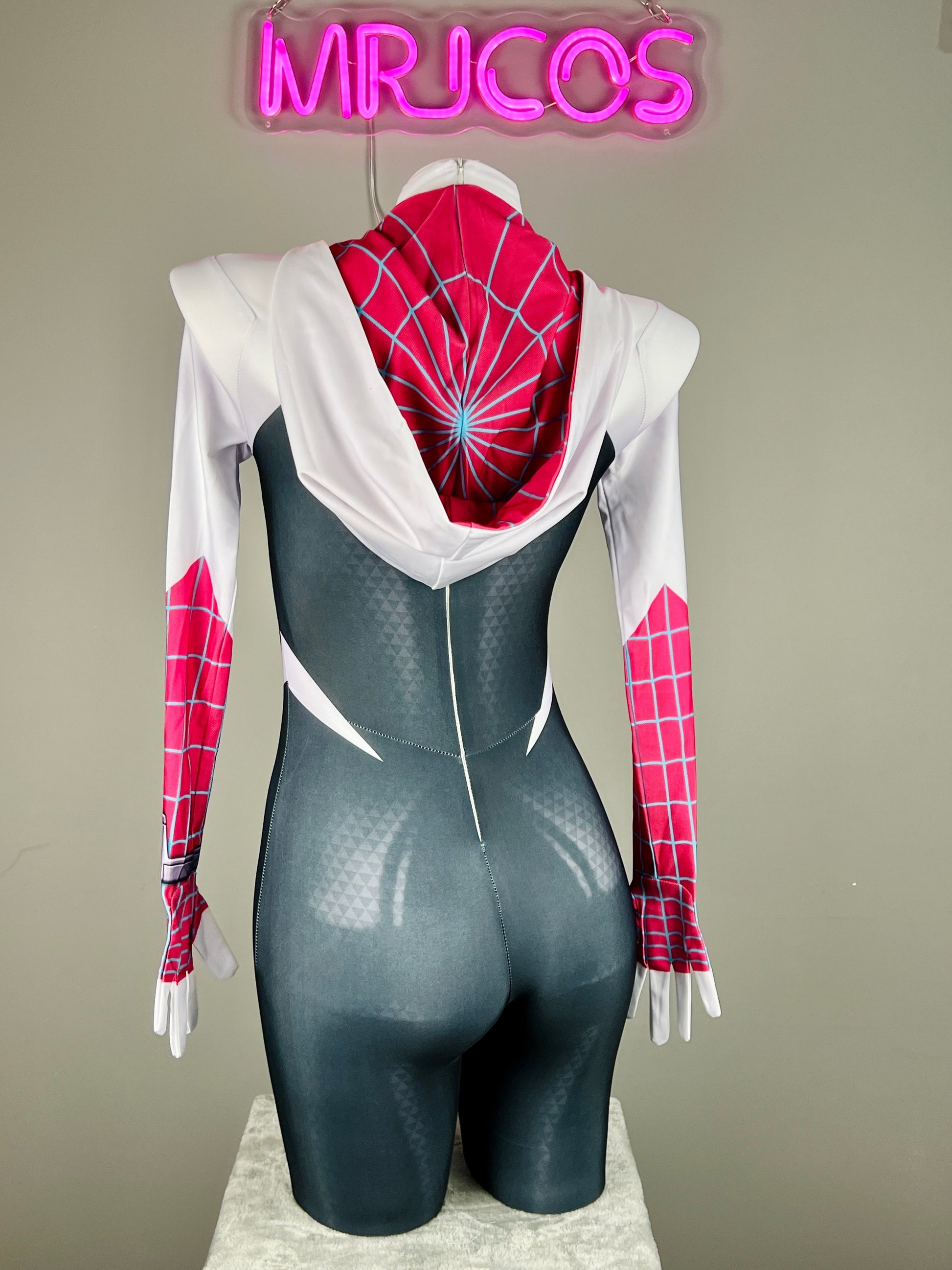Super Hero Spider Gwen Cosplay Full Bodysuit Halloween Costume Zentai - www.Shopthatapp.com