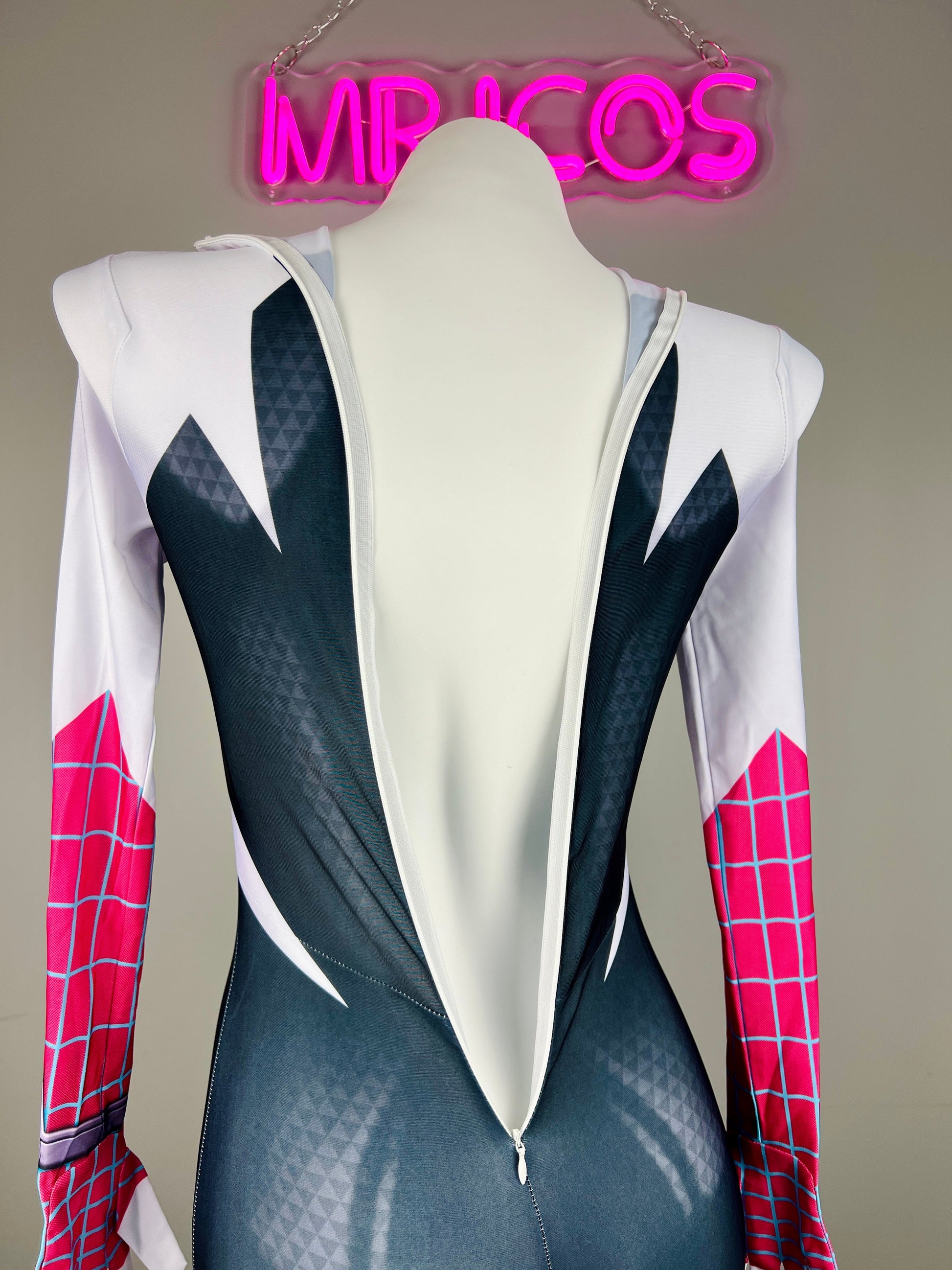 Super Hero Spider Gwen Cosplay Full Bodysuit Halloween Costume Zentai - www.Shopthatapp.com