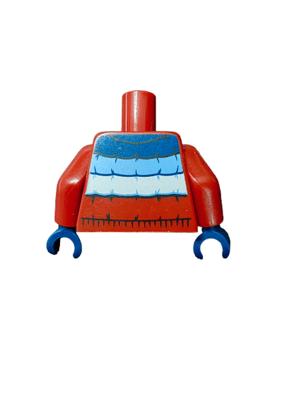 LEGO® 6354756 Torso, Padded Jacket with Dark Blue, Medium Blue, and White - UB1133