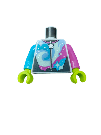 LEGO® 6392225 Torso, Minifigure Torso, Silver Stars, Stars on Pink and Azure Cosmic Pattern - UB1096