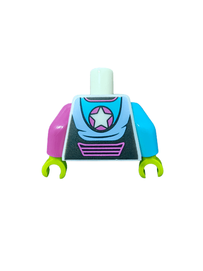 LEGO® 6392225 Torso, Minifigure Torso, Silver Stars, Stars on Pink and Azure Cosmic Pattern - UB1096