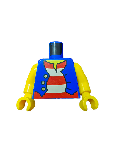 LEGO® 6023600 Torso, Pirate Vest with Gold Buttons with a Red and White Shirt with Stripes  - UB1081