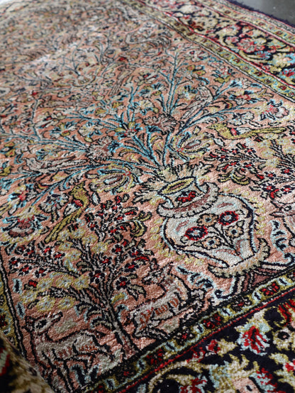 Persian Qum Pure Silk Rug | 2' 7" x 4' 3" - www.Shopthatapp.com
