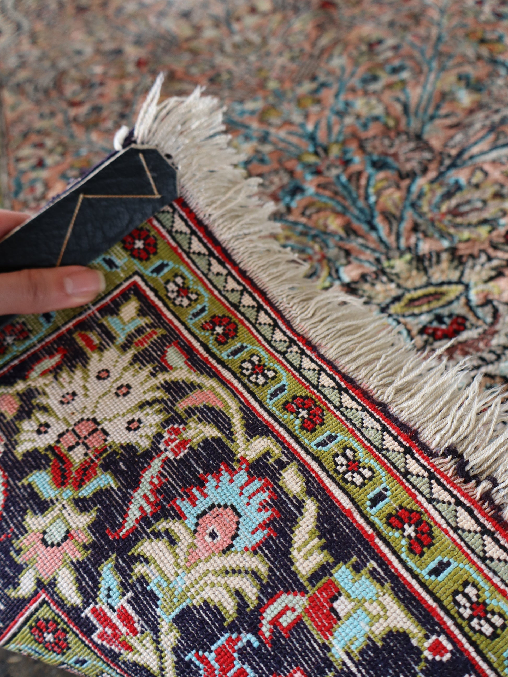 Persian Qum Pure Silk Rug | 2' 7" x 4' 3" - www.Shopthatapp.com