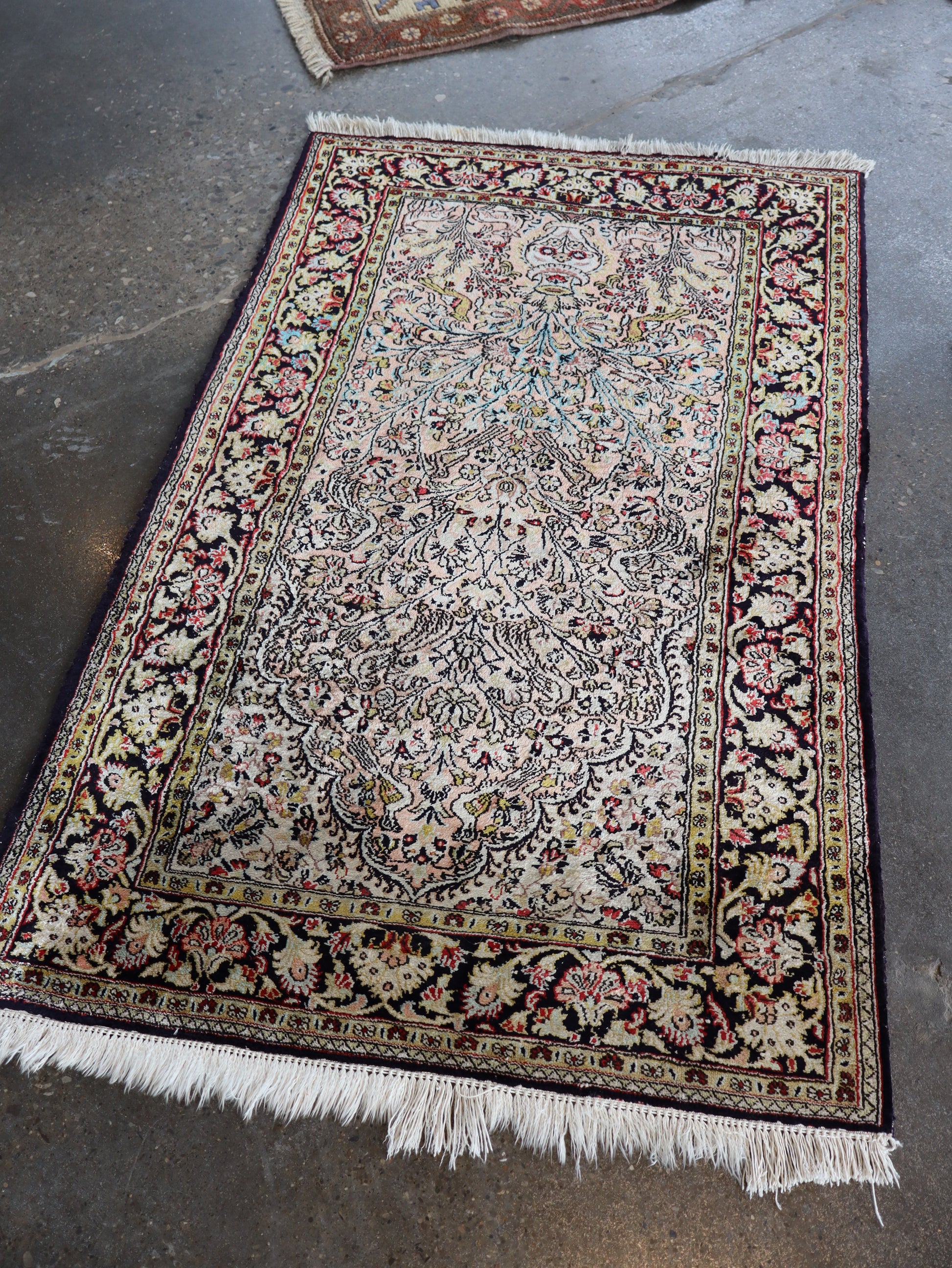 Persian Qum Pure Silk Rug | 2' 7" x 4' 3" - www.Shopthatapp.com