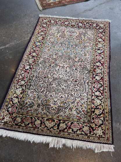 Persian Qum Pure Silk Rug | 2' 7" x 4' 3" - www.Shopthatapp.com