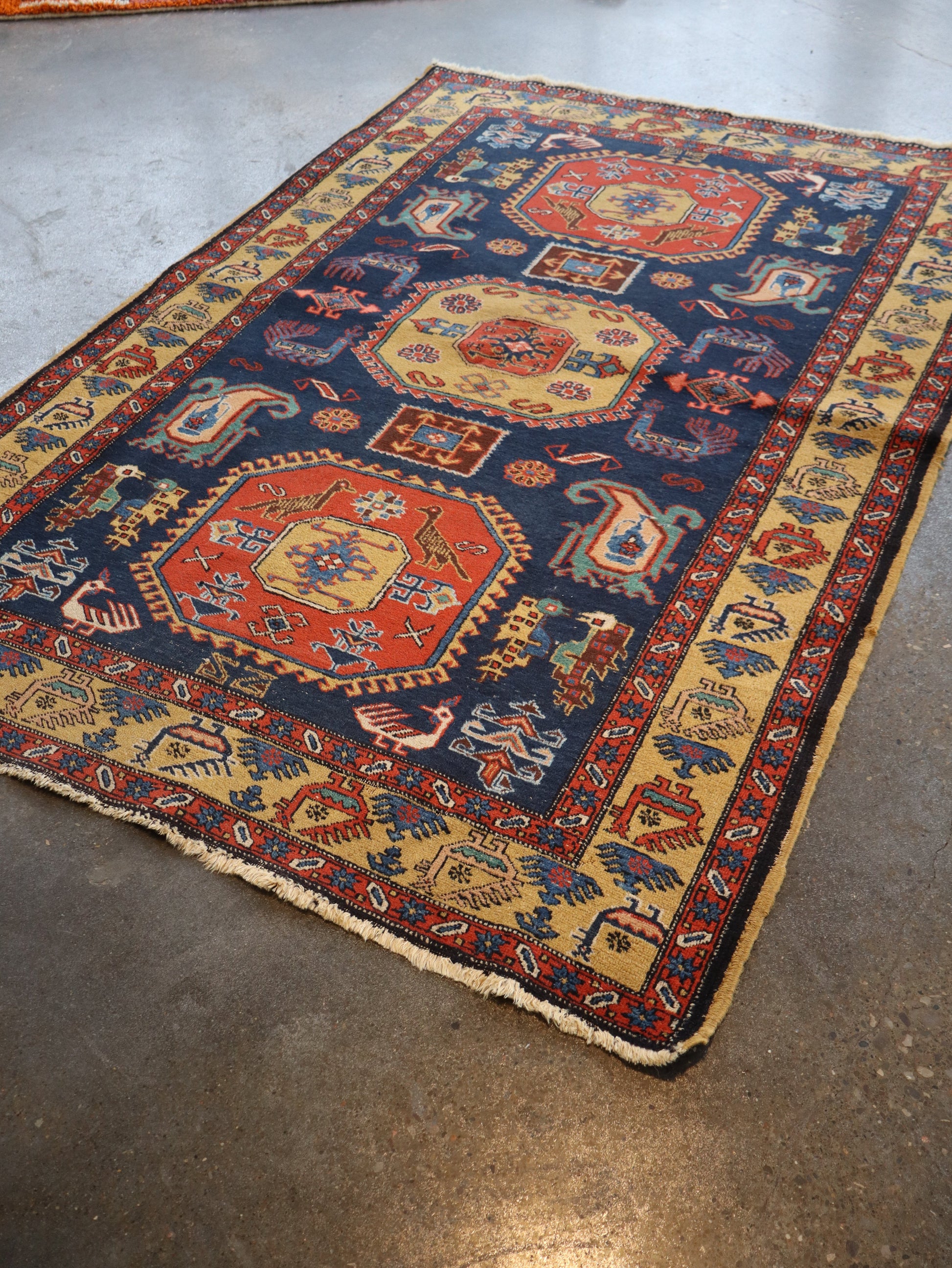 Persian Meshkin Rug | 4' 7"x 6' 9" - www.Shopthatapp.com