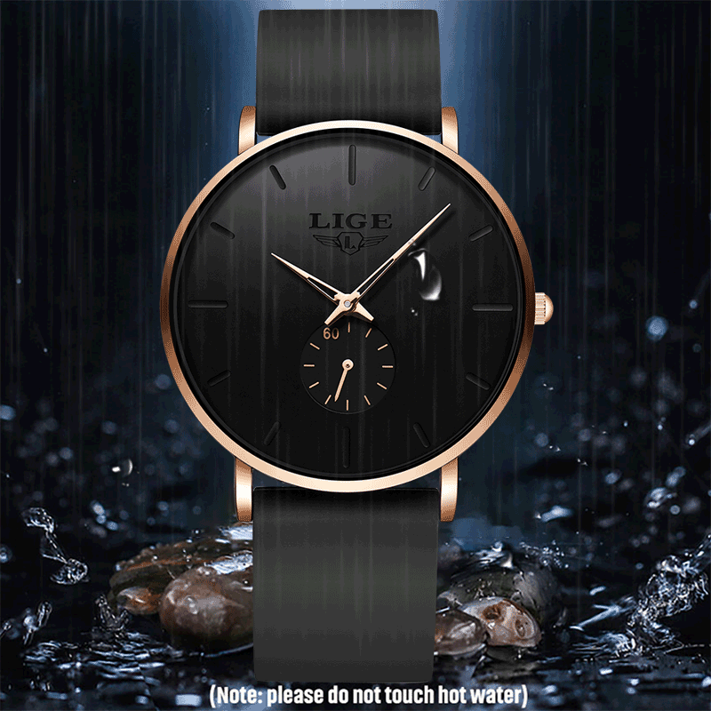 LIGE Men's Classic Quartz Watch | Ultra-thin | Waterproof 3ATM and scratch resistance surface | TUTT Exclusive - www.Shopthatapp.com