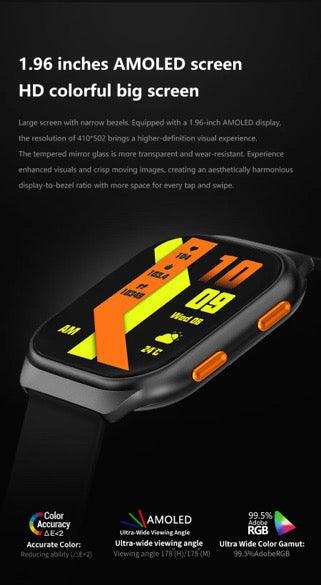 TUTT AMOLED Screen Smartwatch | Always-On Display | Health & Fitness Tracker | YOKO | IP68 Men & Women Smartwatch (Two Straps) - www.Shopthatapp.com
